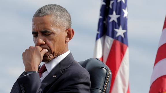 Barack Obama, durante los actos conmemorativos del 11-S. 