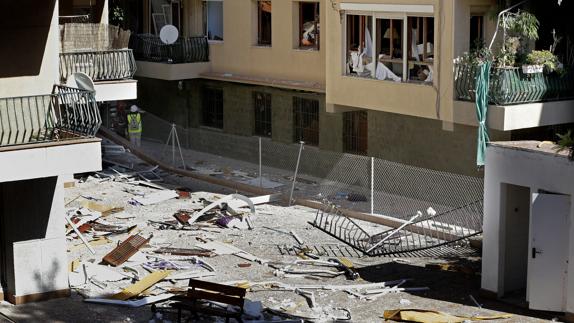 Así quedó el edificio tras la explosión.