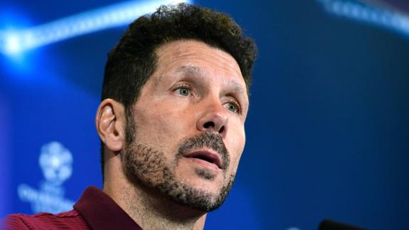 Simeone, durante una rueda de prensa. 