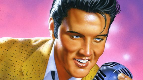 Retrato de Elvis Presley realizado por Mark Stutzman en 1993. 