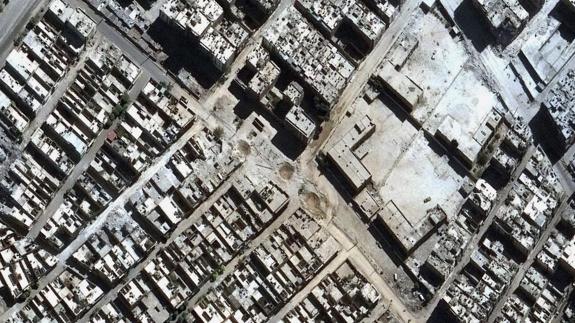 Imagen aérea de Alepo
