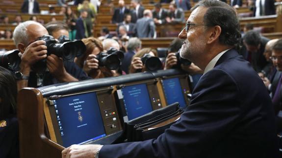 Rajoy durante la segunda sesión del debate.