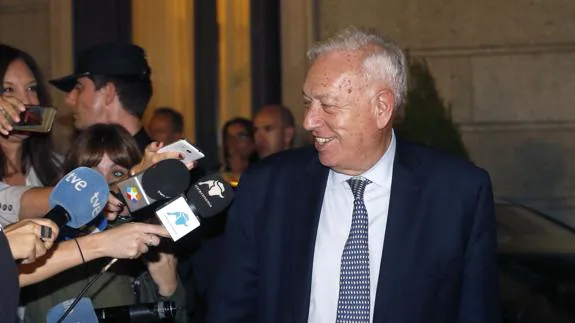 José Manuel García-Margallo a la salida del debate de investidura