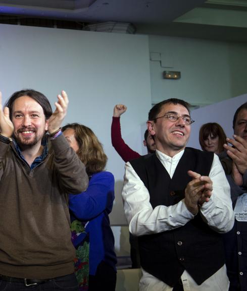 Monedero (dcha.), junto a Iglesias.