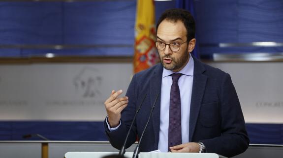 El portavoz del PSOE en el Congreso, Antonio Hernando.