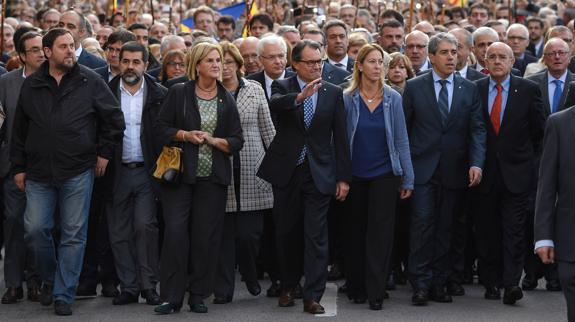 Oriol Junqueras, a la izquierda.