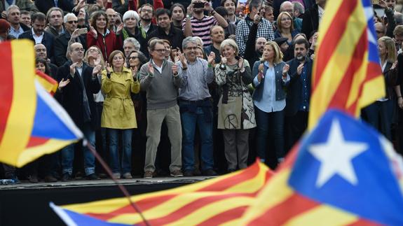 Manifestación independentista en Barcelona.