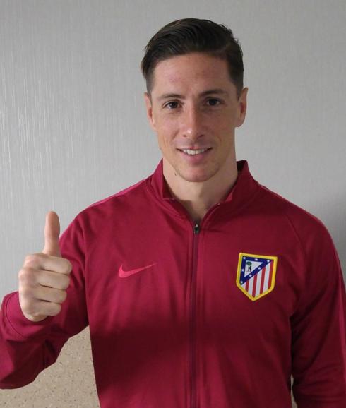 Fernando Torres, tras recibir el alta. @Atleti