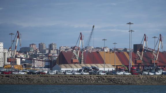 Vista del puerto de Santander.