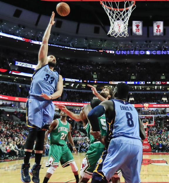 Marc Gasol, en acción ante Chicago Bulls.