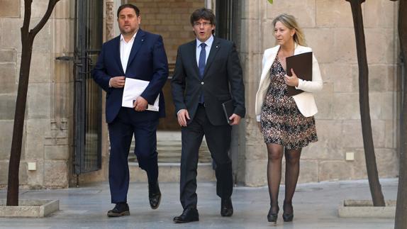 Junqueras, Puigdemont y Munté.