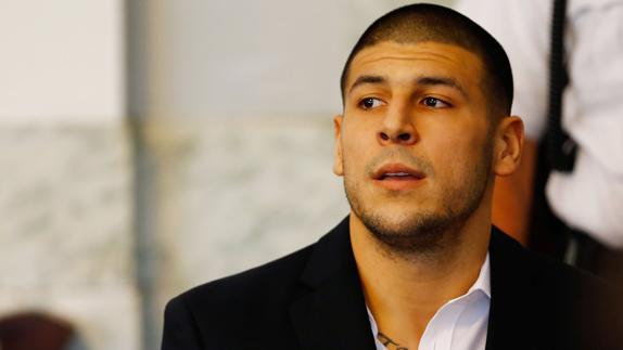 Aaron Hernandez, en el juicio de hace cinco días. 