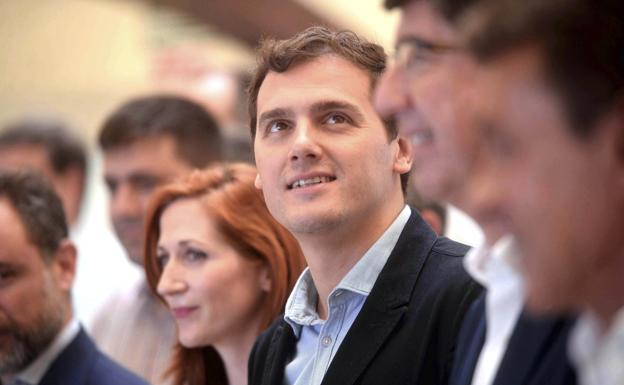 El presidente de Ciudadanos, Albert Rivera, durante un acto en Córdoba el pasado viernes. 