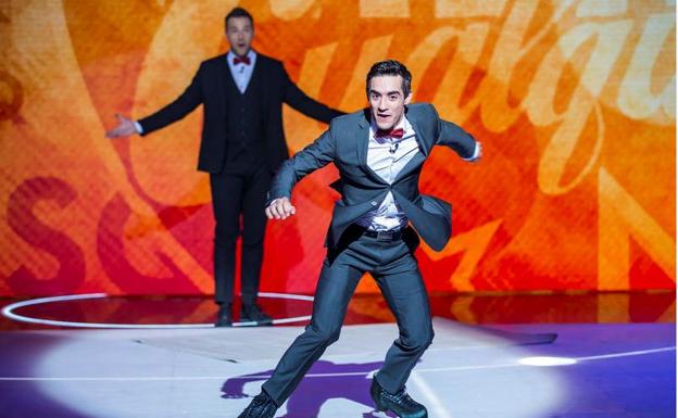 El patinador Javier Fernández, durante el programa.