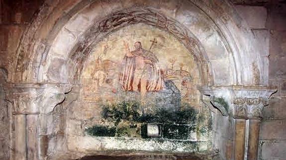 El Gobierno estudiará restaurar los frescos de la Colegiata de Castañeda
