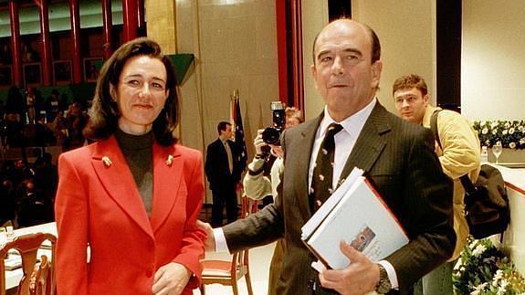 Ana Botín y Emilio Botín.