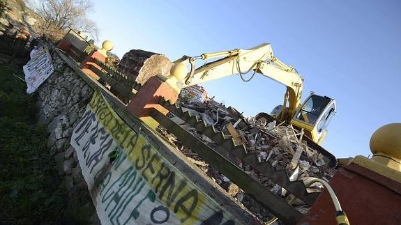 La casa de Amparo, reducida a escombros