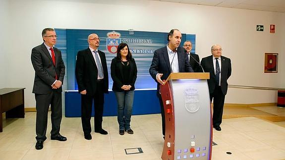 Sáenz de Buruaga, Diego y Gómez Sal, en rueda de prensa.
