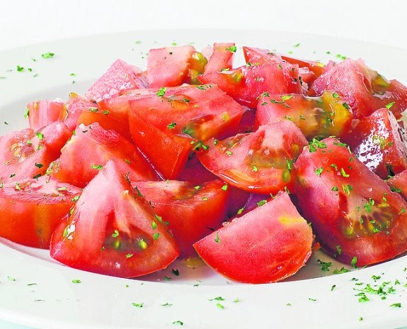 Tomates de Isla en ensalada. 