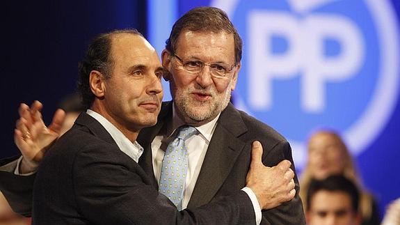 Ignacio Diego y Mariano Rajoy durante la pasada campaña electoral.