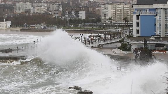 Zona del Chiqui, durante el temporal de esta semana.