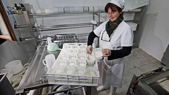 Teresa Marín Real, en su quesería ‘La Ganceuca’ de Roiz, de la que fue cotitular y en la que ahora figura como única propietaria. 