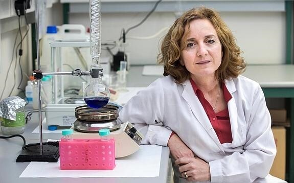 La investigadora Mónica López, la pasada semana, en su laboratorio. 