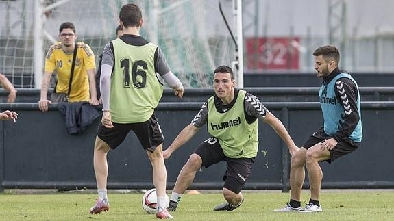 Fede, en una imagen del entrenamiento de esta mañana antes de retirarse.