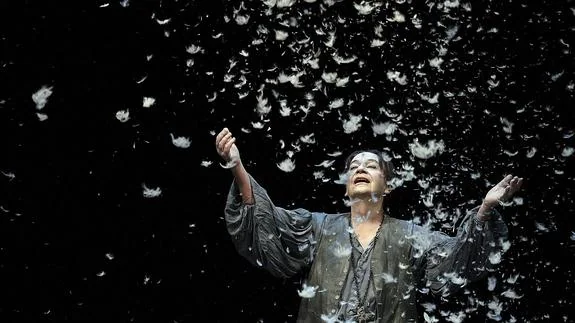 Lindsay Kemp, durante un estreno el pasado mes de febrero