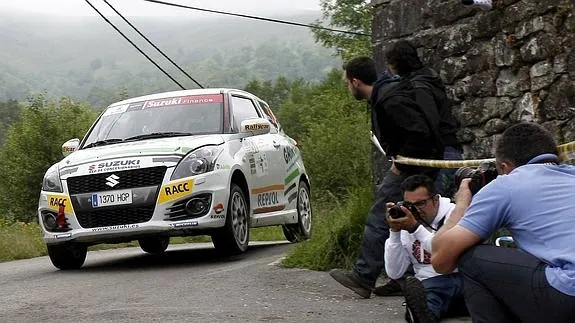 Un momento del último tramo del rally Santander Cantabria 