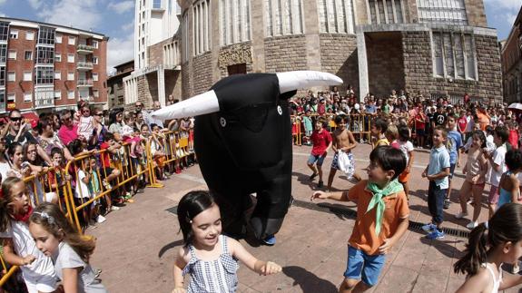 Los toros hinchables serán los protagonistas del encierro.