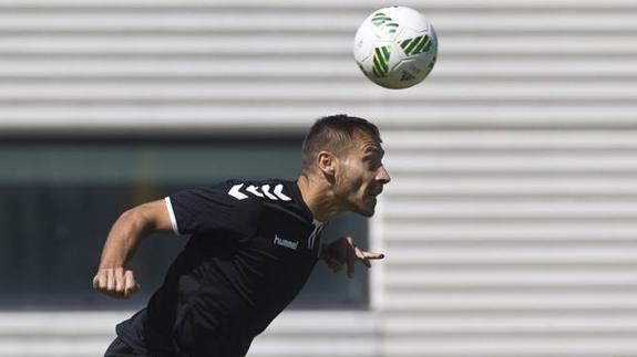 Llorca, durante un entrenamiento de la pasada semana.