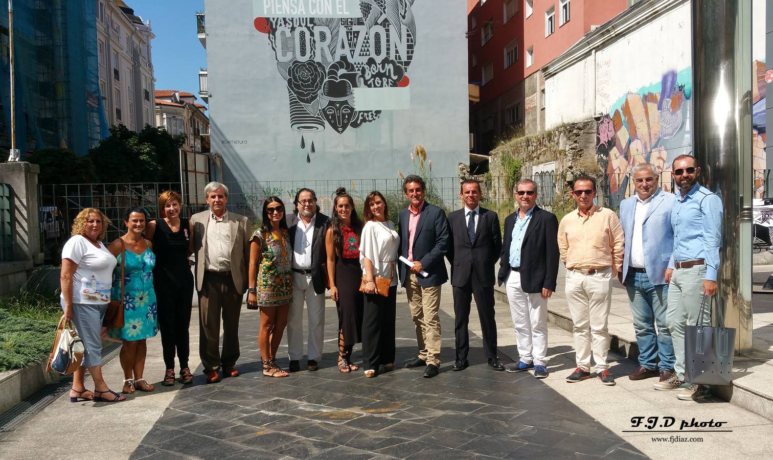 De izquierda a derecha: María Luz Fernández, Ana Manzanas, Noelia Ruiz, Rafael De la Sierra, Odette Álvarez, Miguel Rincón, Sofía Palencia, Covadonga Viadero, Francisco Martín, Manuel Preciados, Manuel Morante, Roberto Rey, Justo Quintanilla y José Luis Callejo.