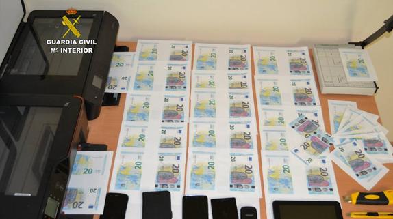Siete detenidos por falsificar dinero en Cantabria e introducir en el mercado cerca de 200.000 euros