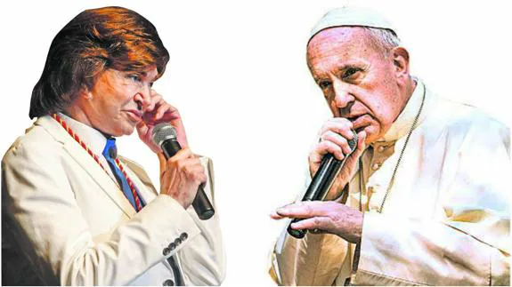 Camilo Sesto y el Papa Francisco. 