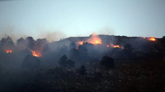 Imagen de uno de los incendios