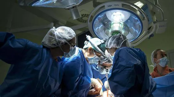 Una operación de trasplante en el Hospital Valdecilla. 