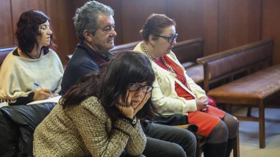 Muruaga, Rodríguez y Dopico, durante el juicio realizado en 2016.