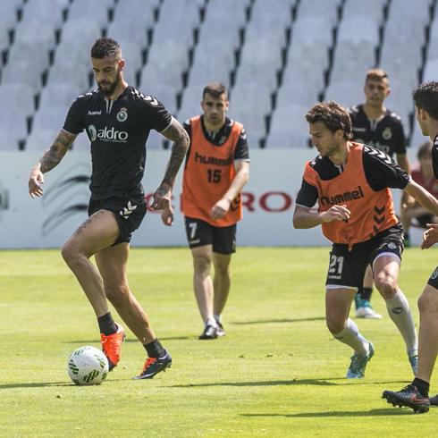 Granero (izquierda) y Beobide ayer en La Albericia.