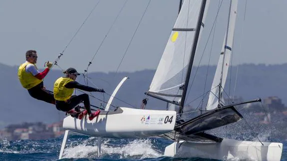 Echávarri y Pacheco, en plana regata de este miércoles.