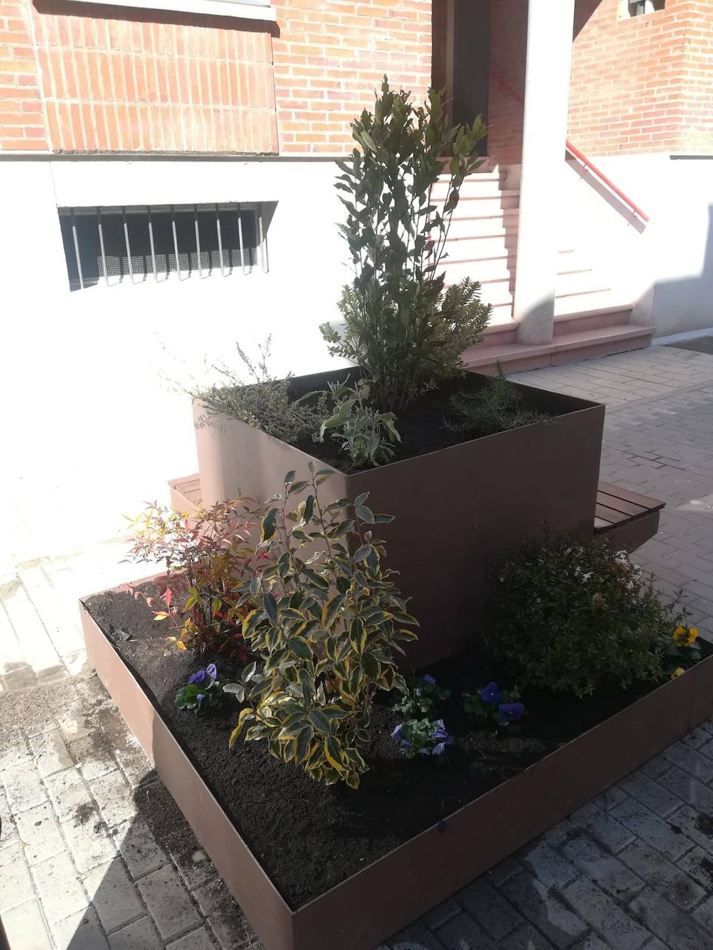 Los vecinos de este barrio de Arroyo cuentan con nuevas jardineras decorativas con bancos para el descanso a la siombra. 