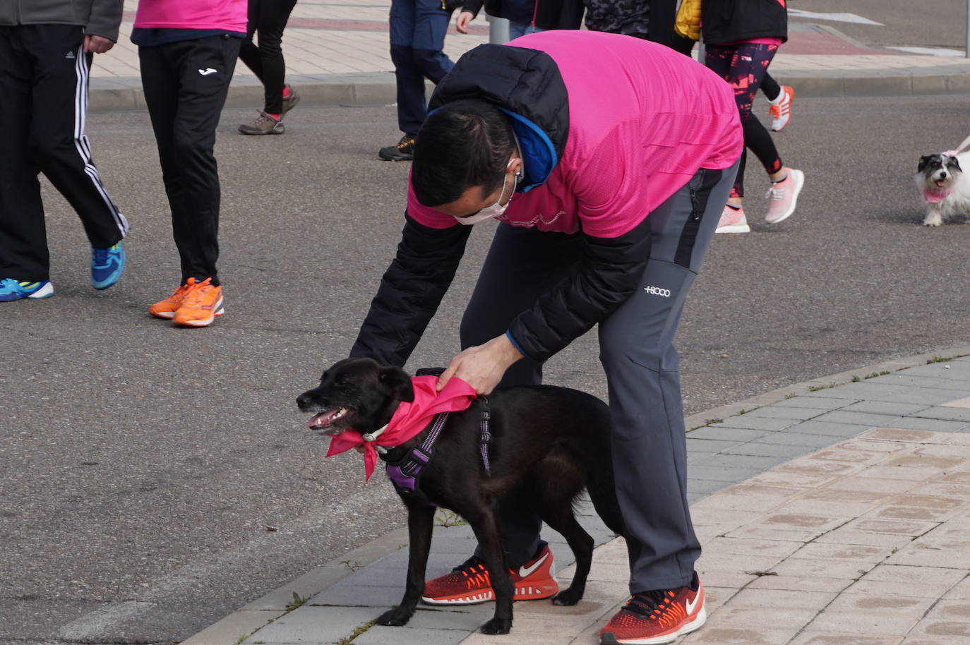 Las camisetas fucsias regaron el recorrido de esta mañana por Arroyo de muestras de solidaridad y empatía en la lucha contra el cáncer. 