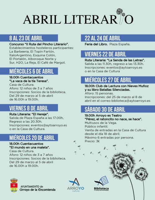Imagen - Programa de Abril Literario de Arroyo de la Encomienda