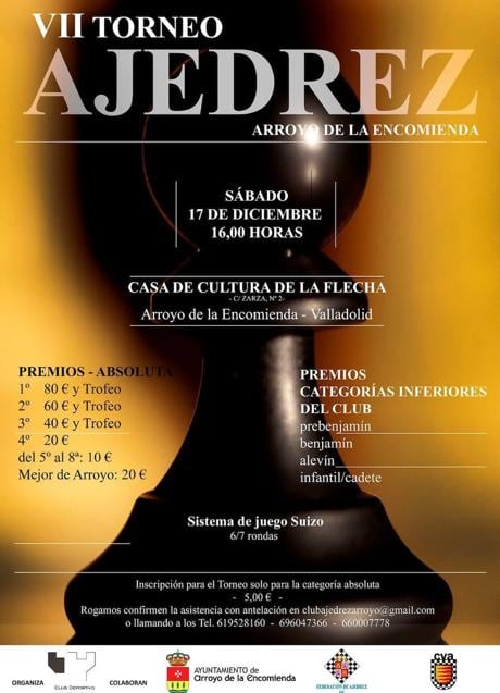Imagen - Cartel del Torneo de Ajedrez que se celebrará en Arroyo