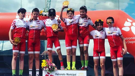 Noa Díez y Diego Santiago del Equipo Collosa, campeones de ruta en el campeonato CyL Ruta Escuelas
