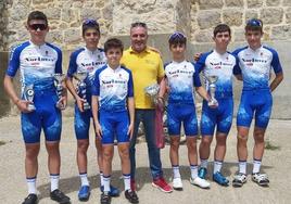 Cadetes del equipo NorInver tras finalizar eñ TRofeo de Cigales