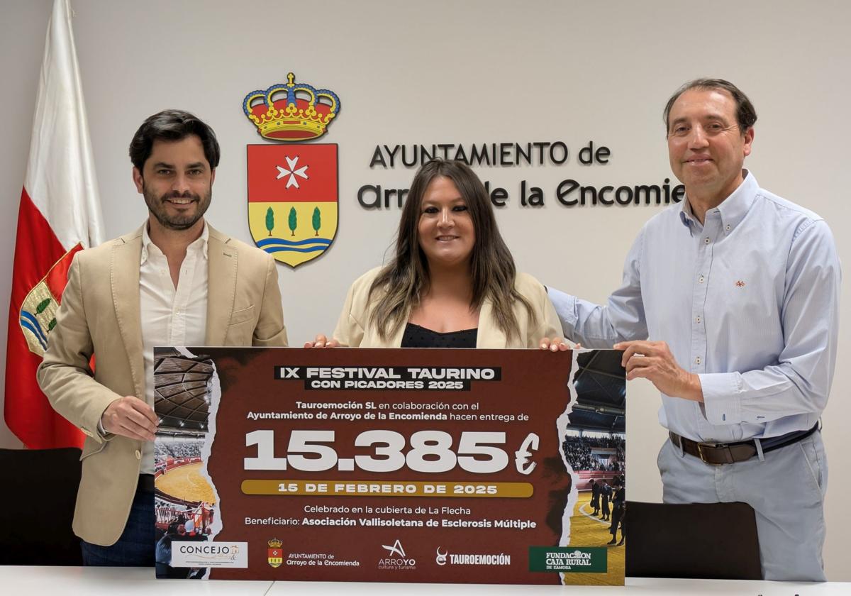 El Festival Taurino de Arroyo recauda 15.385 euros para la Asociación de Esclerosis Múltiple de Valladolid