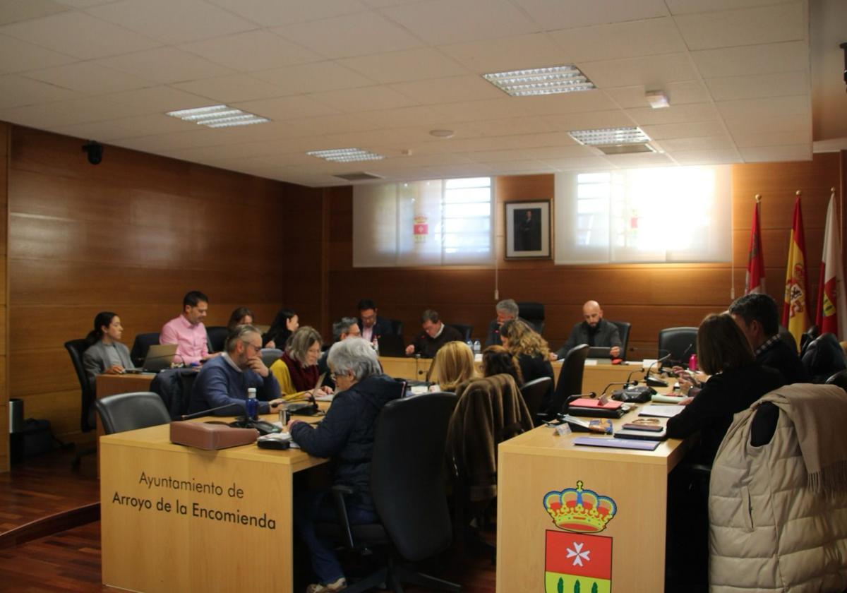 Concejales asistentes al pleno celebrado este miércoles en Arroyo