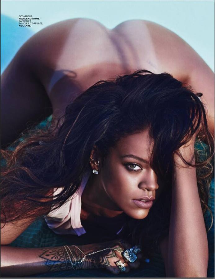 Las fotos censuradas de Rihanna