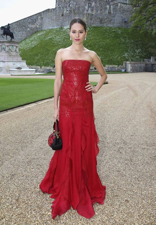 Los invitados a la cena en el palacio de Windsor